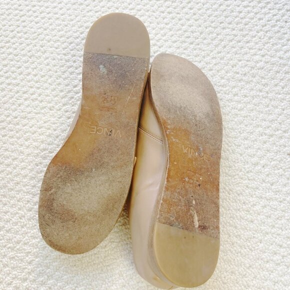 Vince Nude Tabitha Half d’Orsay Open Toe Flat Sandals 8M - Picture 5 of 7